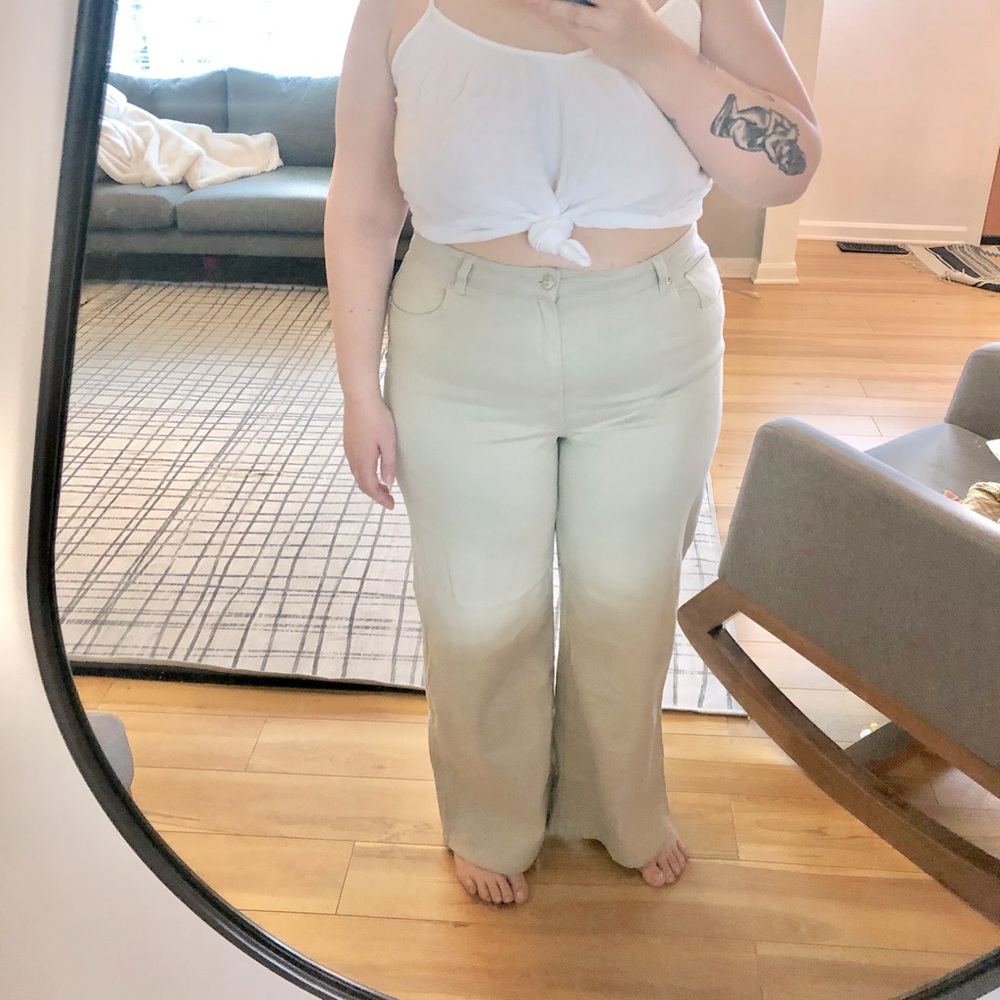 H&M Wide Leg Khaki - Picture 2 of 5